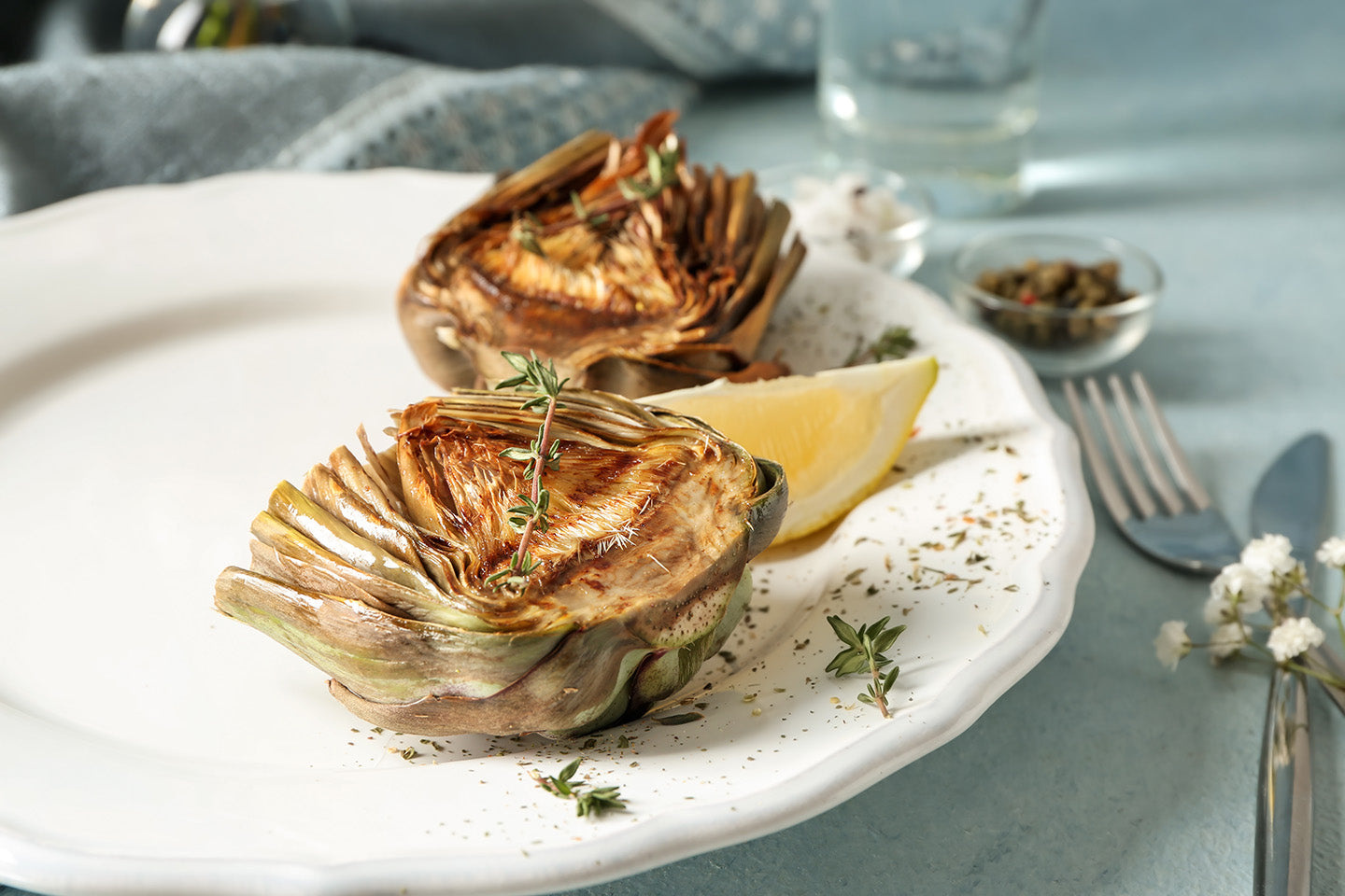 Grilled (or Roasted) Artichokes w/ Balsamic Mustard