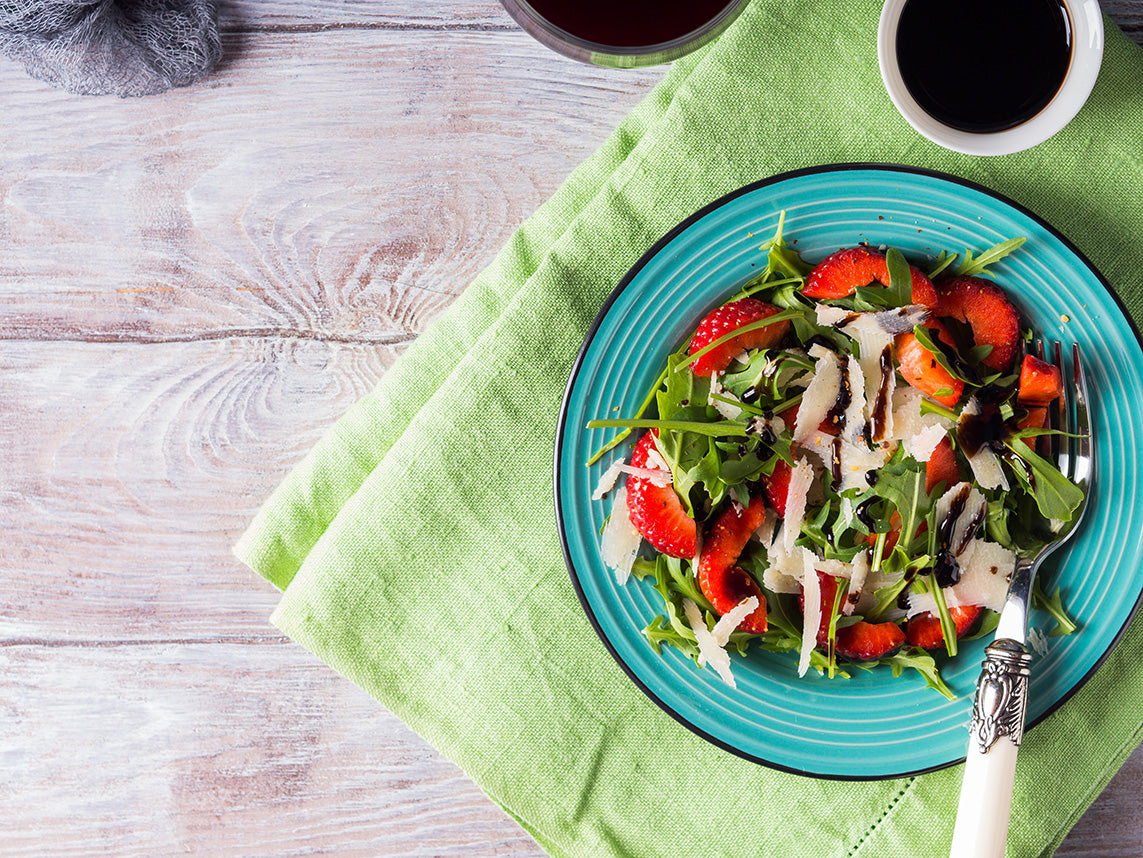 Dark Chocolate Salad w/ Strawberries and Parmesan