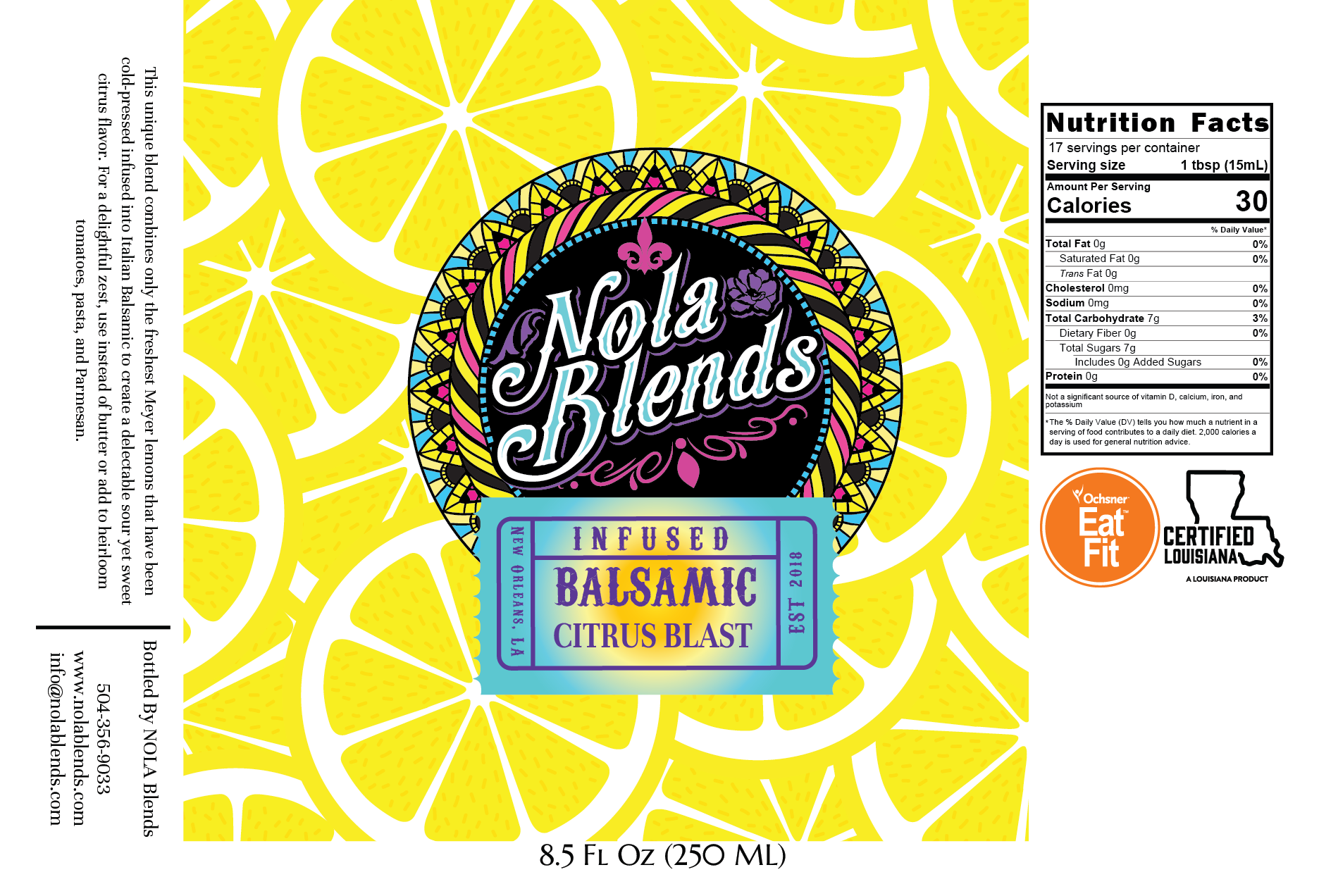 Citrus Blast - Infused White Balsamic Vinegar