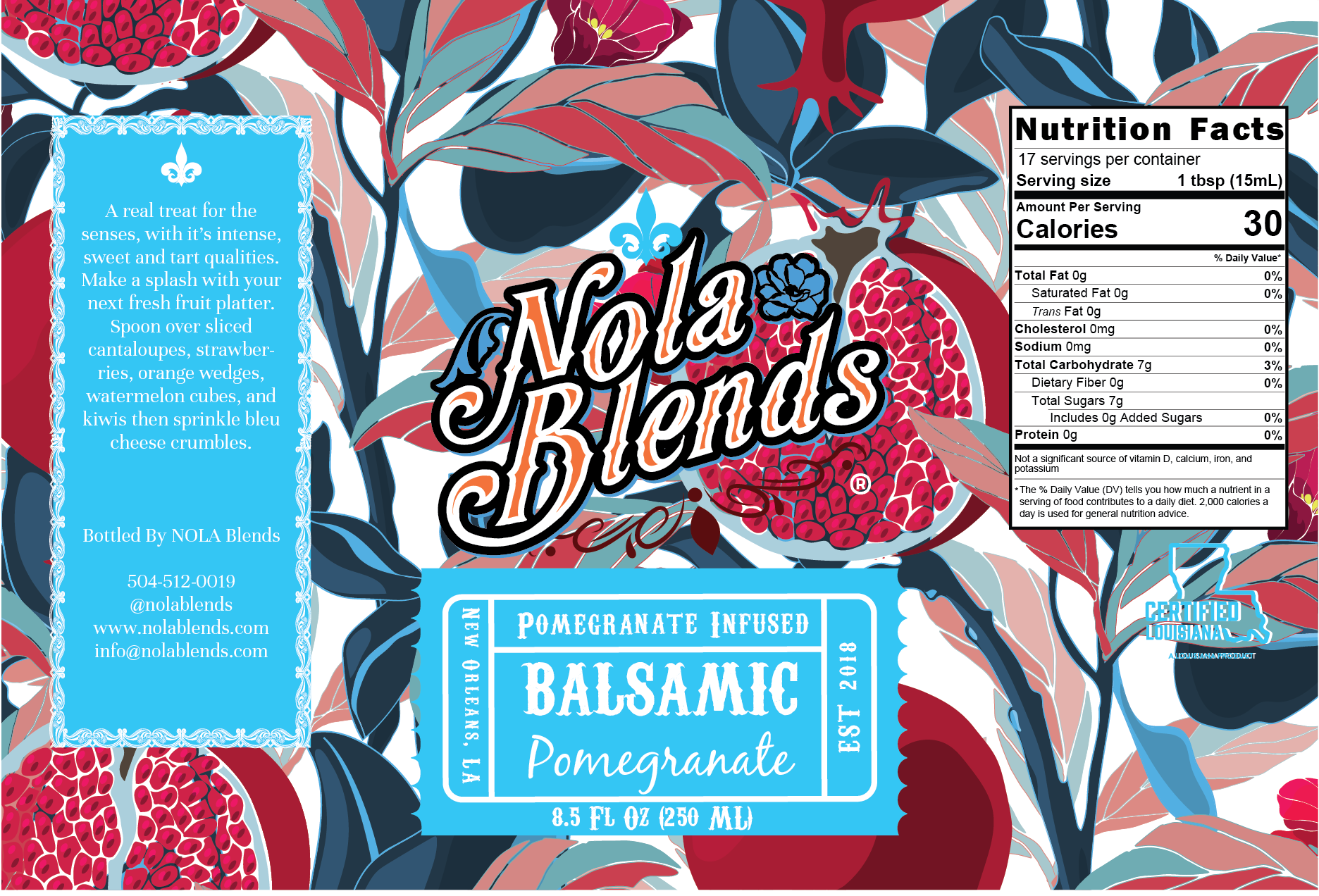 Pomegranate - Infused Dark Balsamic Vinegar