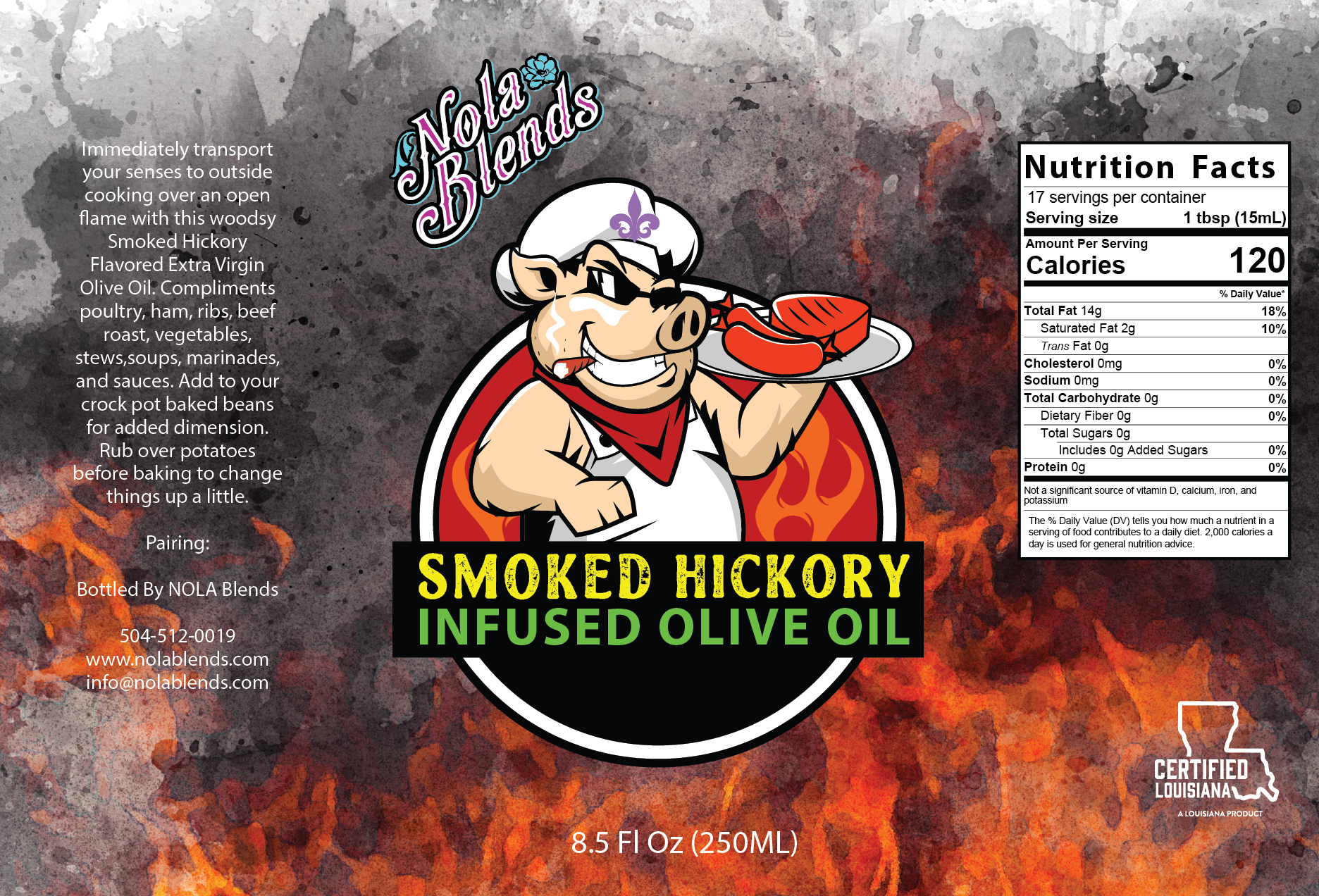 Smoked Hickory - Infused Extra Virgin Olive Oil