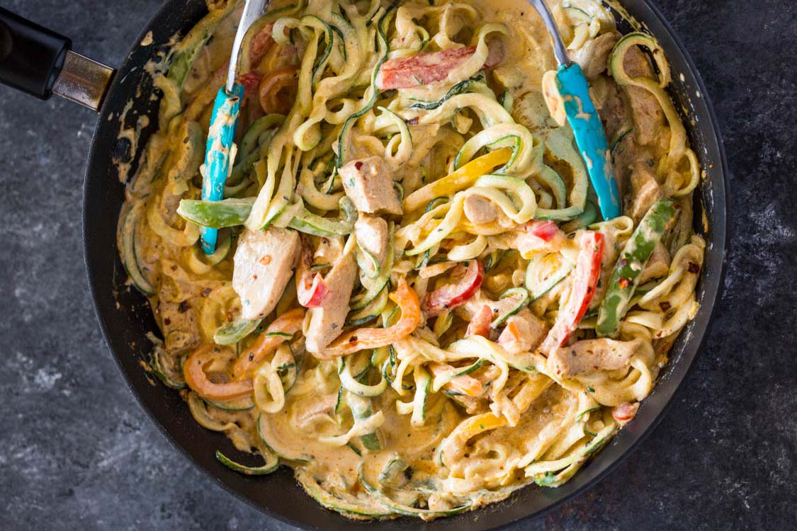 Cajun Chicken Voodoo Zoodle Pasta