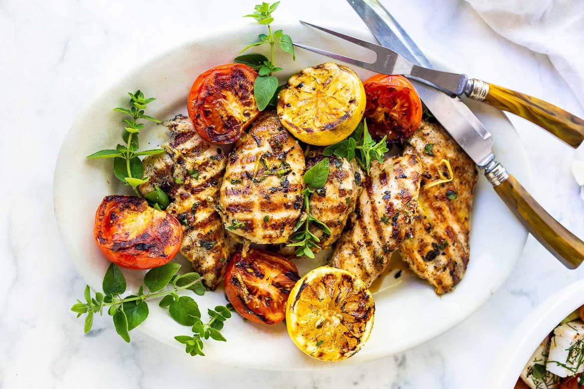 Grilled Lemon Herb Chicken Breasts