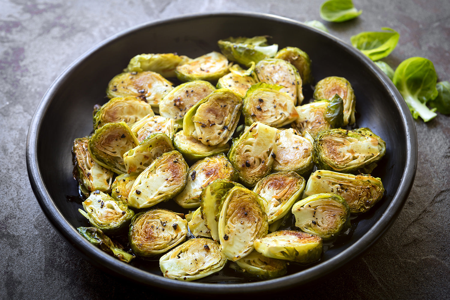 Roasted Brussels Sprouts with Garlic Balsamic