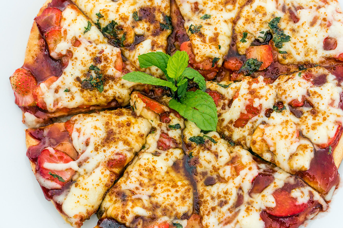 Strawberry, Basil and Balsamic Pizza